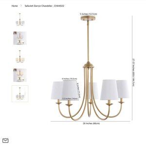 Safavieh Darryn Chandelier , CHA4022/NEW in box
